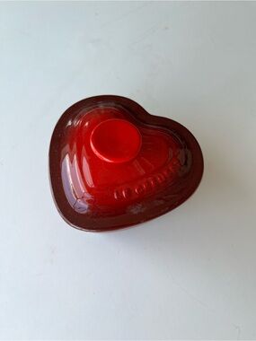 Le Creuset Heart-Shaped Red Mini Cocotte with Lid